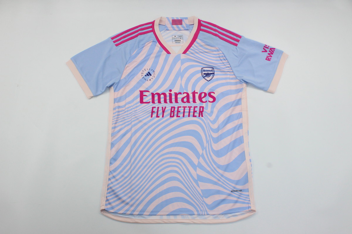 AAA Quality Arsenal 23/24 Female Away White/Blue Jersey